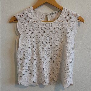 Abercrombie Crochet-Style Mosaic Tile Shell Top